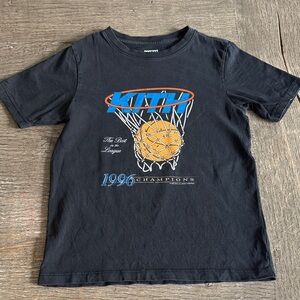 Kids Black Graphic T-Shirt- M